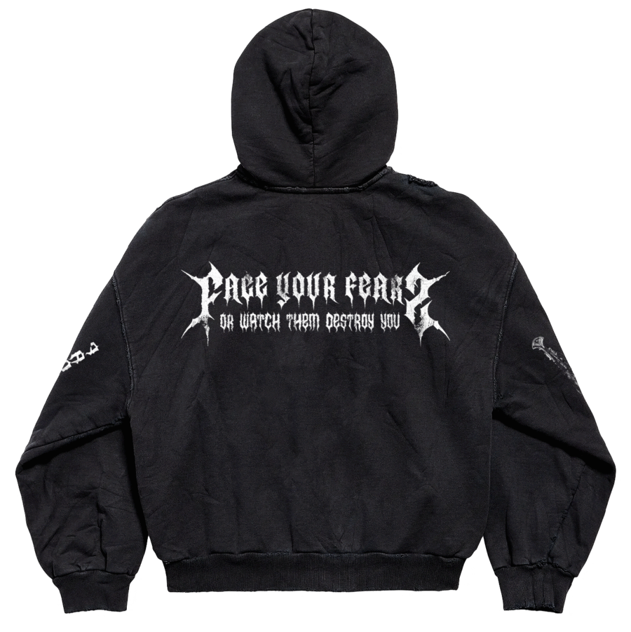 faceyourfears-back-zipup FACE YOUR FEARS ZIP-UP HOODIE