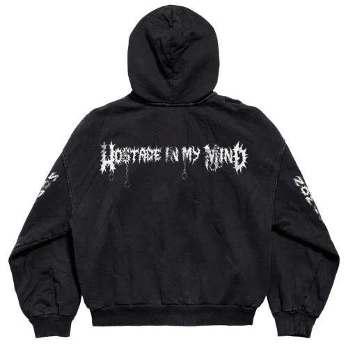 HOSTAGE IN MY MIND ZIP-UP HOODIE